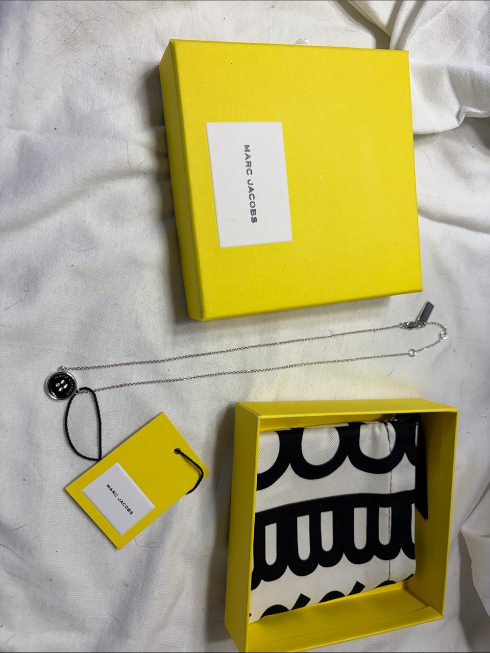 Marc Jacobs Silver Tone Pendant Necklace